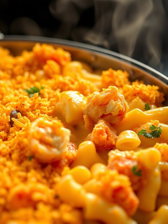 creamy seafood pasta dish