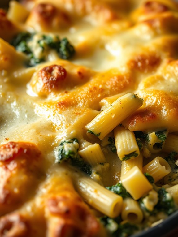 creamy spinach artichoke bake