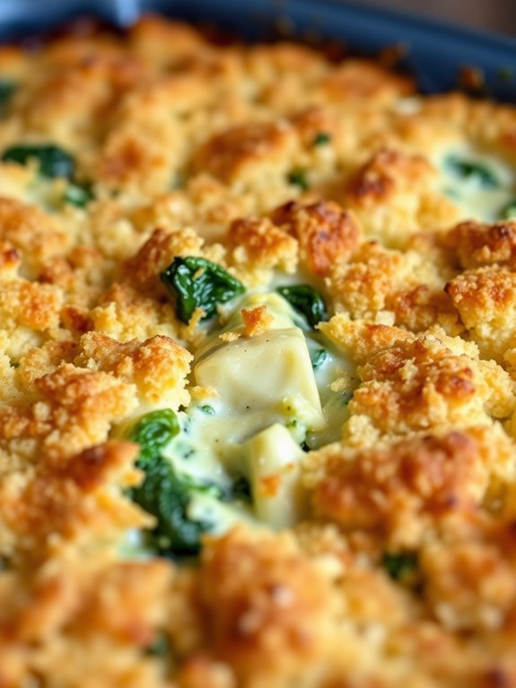 creamy spinach artichoke casserole