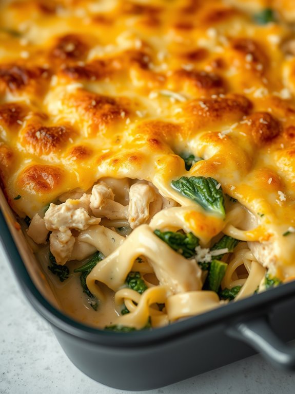 creamy spinach chicken bake