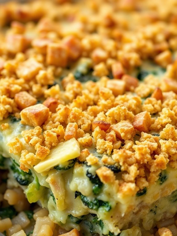creamy vegetable rice bake
