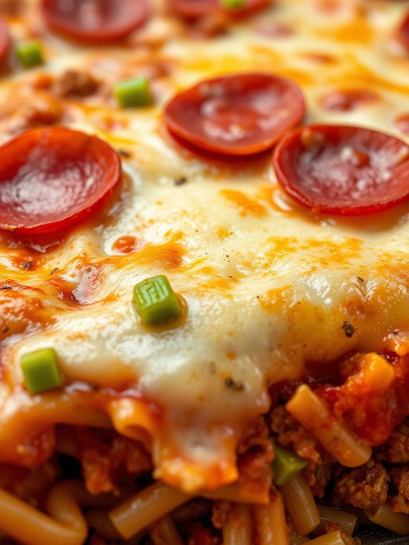 delicious baked pizza dish