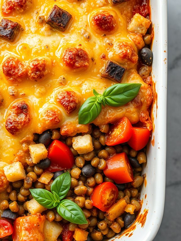 delicious eggplant lentil dish