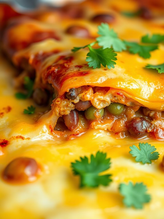 delicious layered enchilada dish