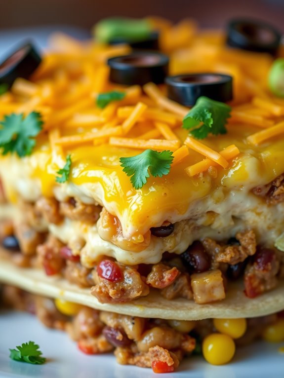 delicious layered taco dish