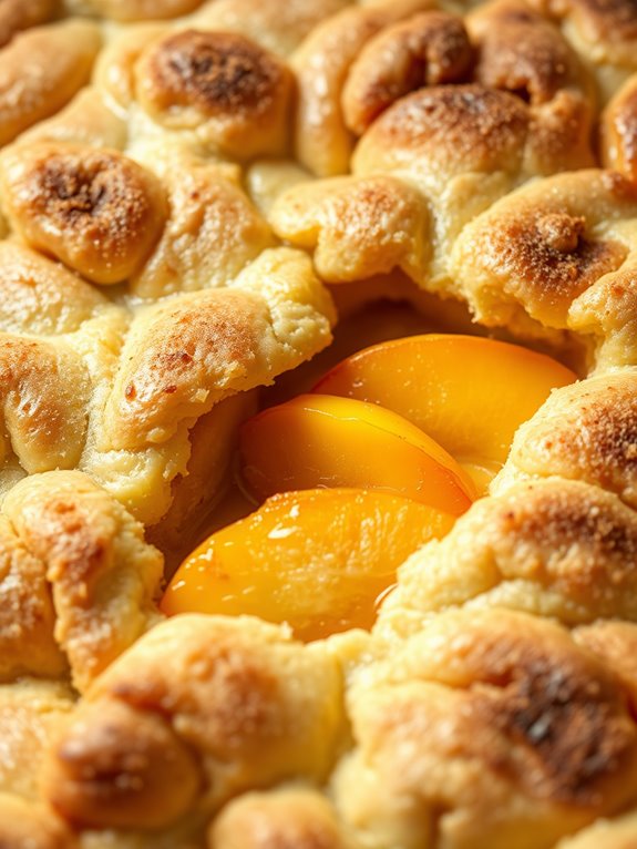 delicious peach cobbler dessert
