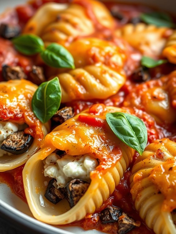eggplant ricotta stuffed shells
