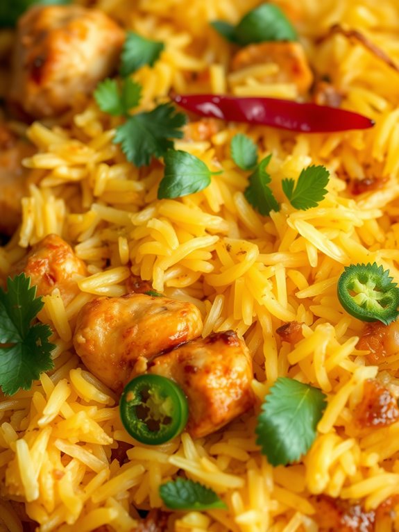 flavorful chicken biryani bake