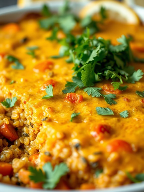 flavorful quinoa lentil casserole