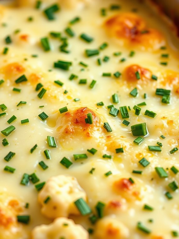 garlic parmesan cauliflower bake