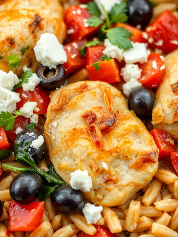greek chicken orzo casserole