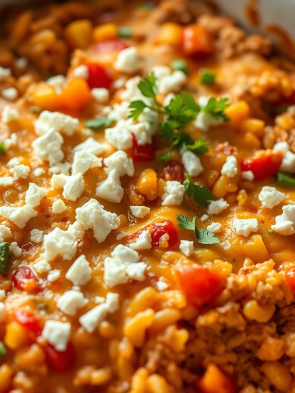 greek style stuffed pepper casserole