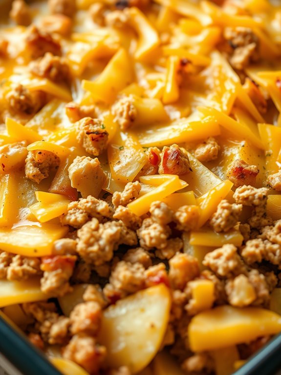 ground chicken potato bake