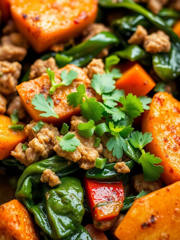 ground turkey sweet potato skillet