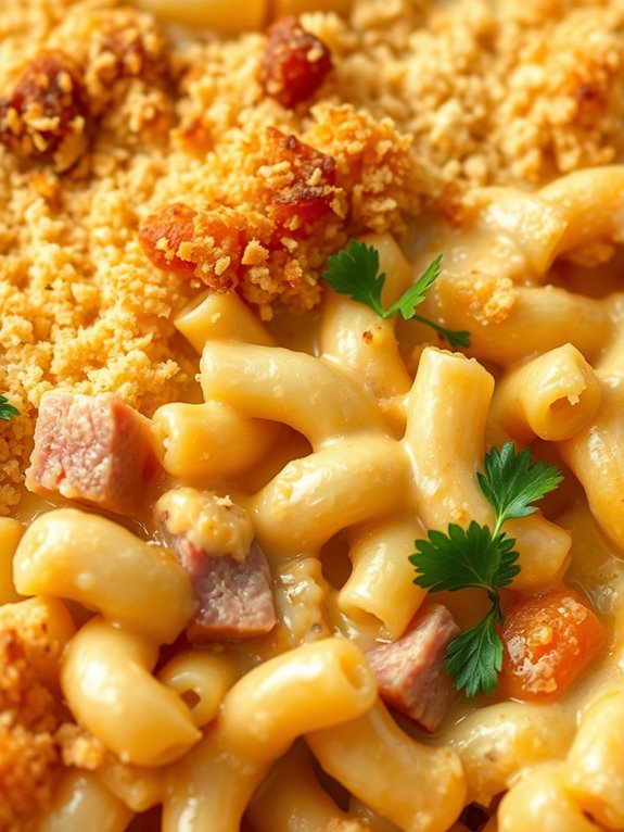 ham and macaroni dish