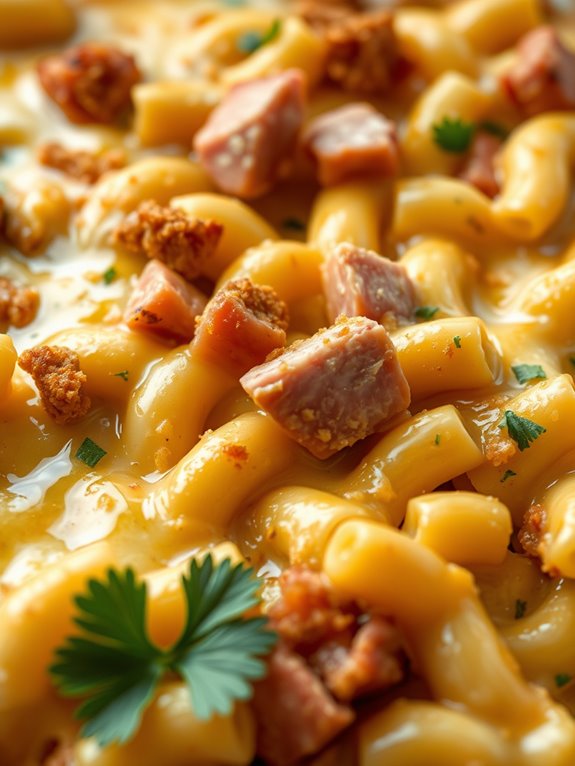 ham and macaroni dish