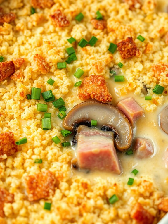ham and mushroom casserole