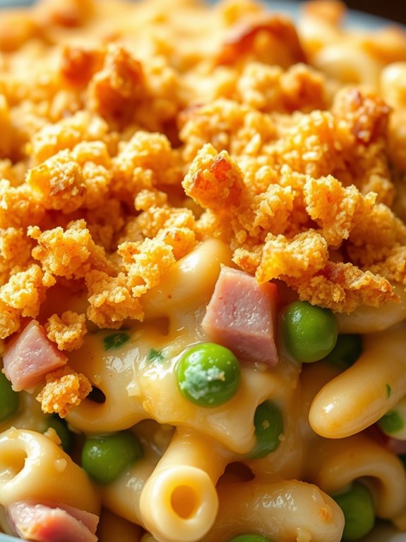 ham peas cheese dish