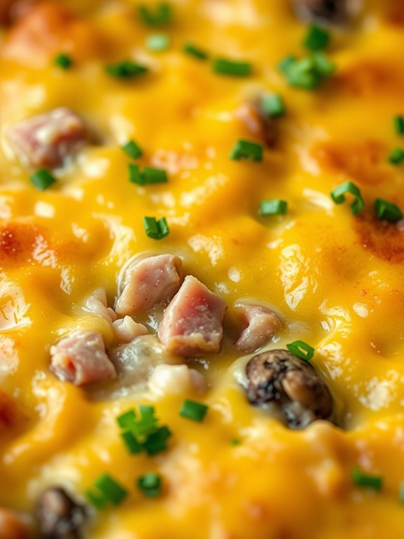 ham rice mushrooms casserole