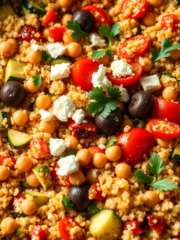 healthy quinoa chickpea casserole