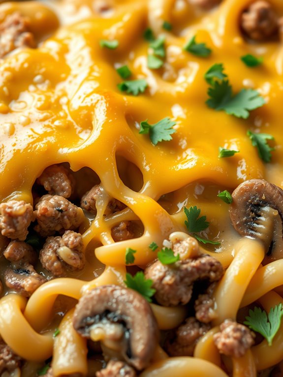 hearty beef mushroom casserole