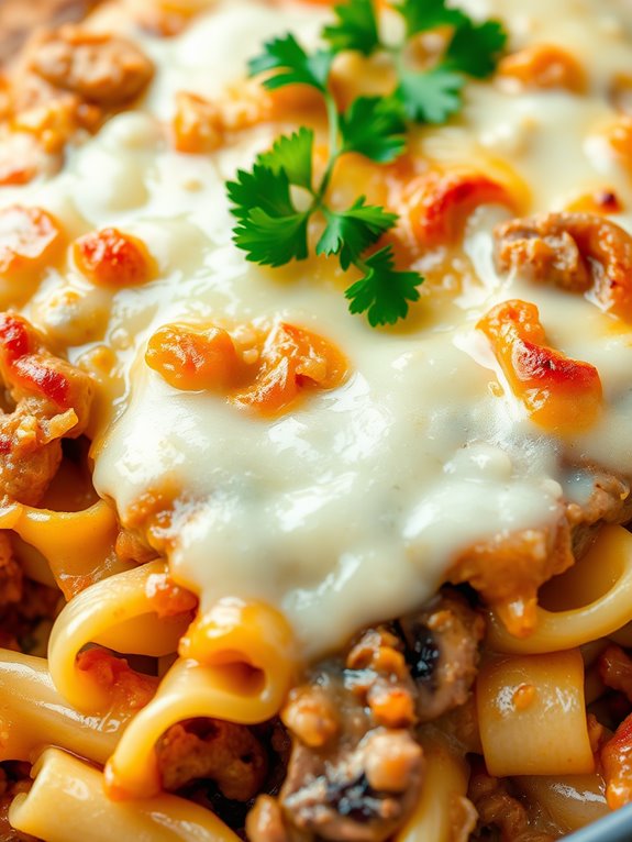 hearty beef mushroom casserole