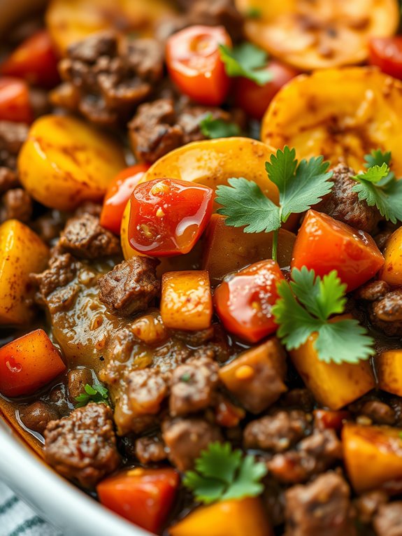 hearty beef plantain dish