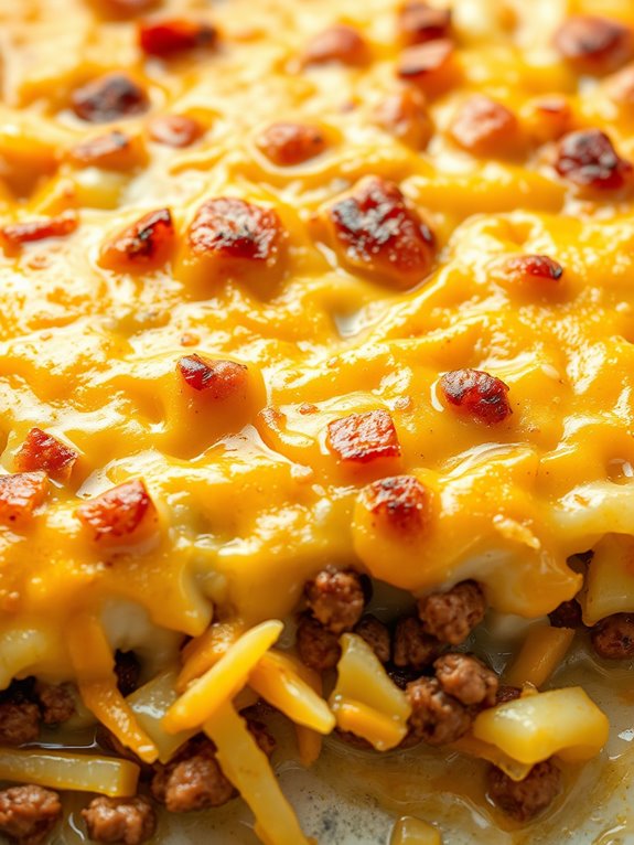 hearty casserole with hamburger