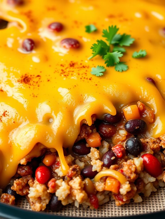 hearty chili casserole dish