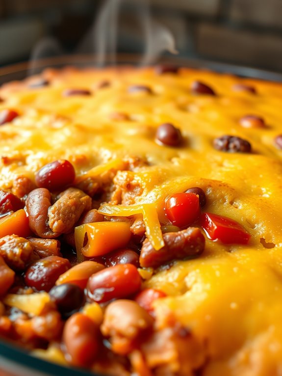 hearty cornbread chili dish