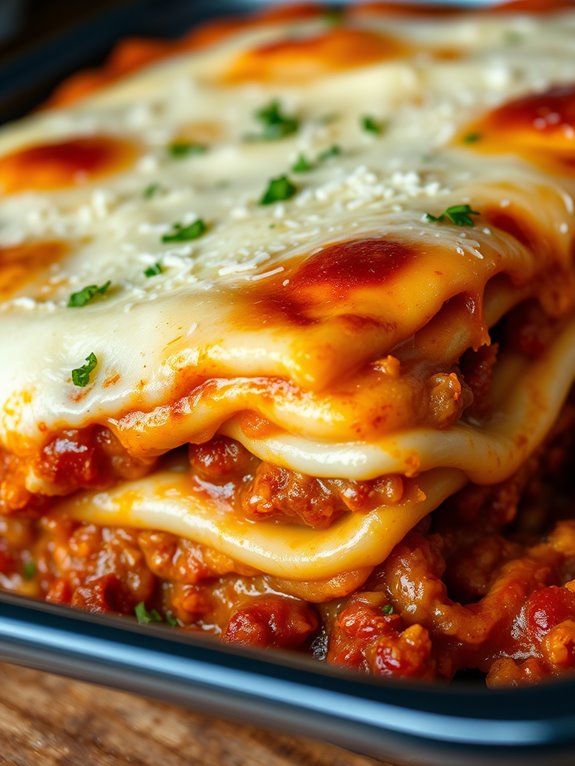 hearty meat lasagna casserole