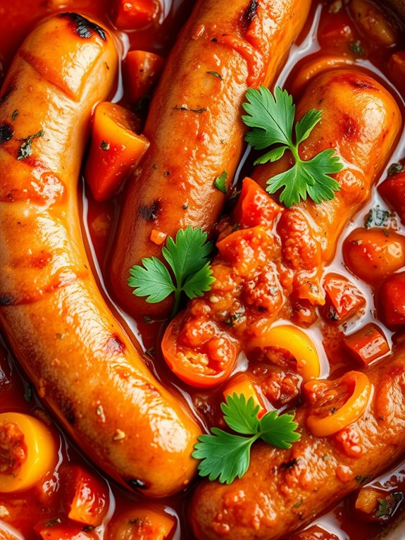 hearty sausage tomato bake