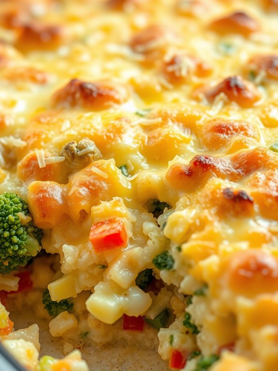 hearty vegetable rice bake