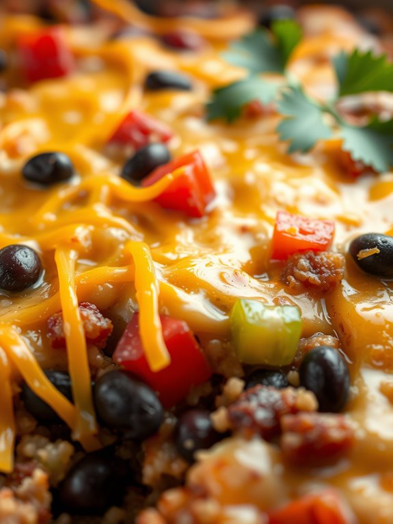 hearty vegetarian chili casserole