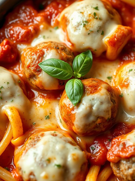 italian meatball pasta dish
