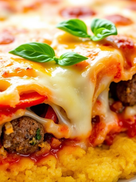 italian sausage polenta casserole