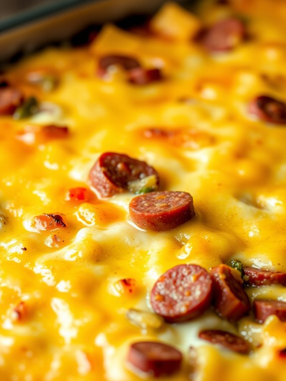 kielbasa filled breakfast dish