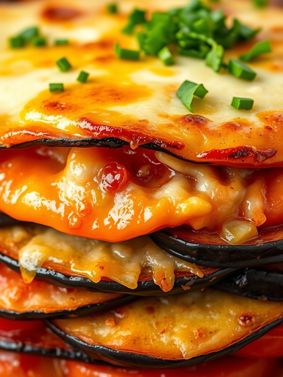 layered eggplant tomato casserole