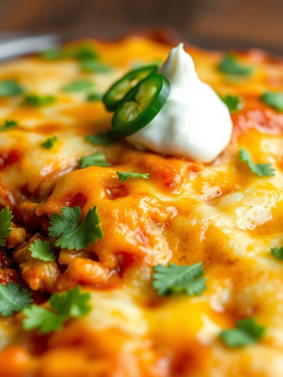 layered mexican enchiladas baked