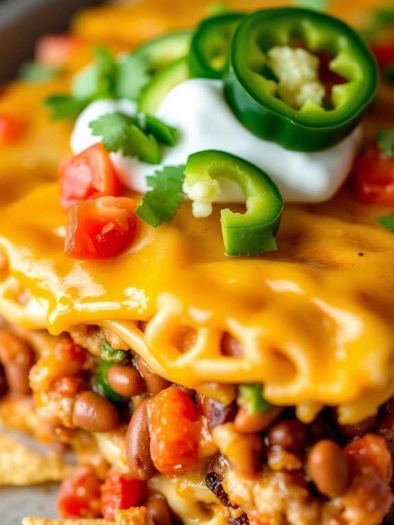 layered mexican taco dish