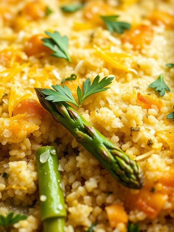 lemon herb quinoa casserole