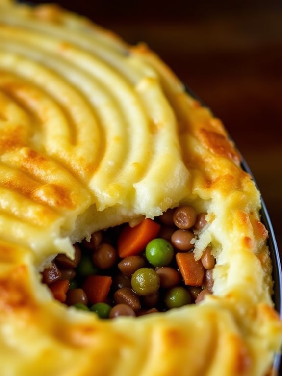 lentil based vegetable casserole dish