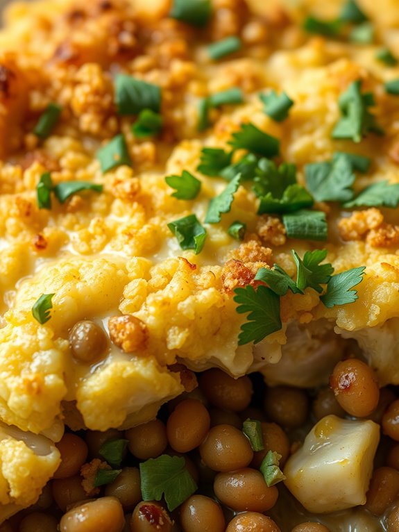 lentil cauliflower cheese bake