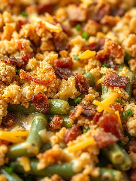loaded potato green beans