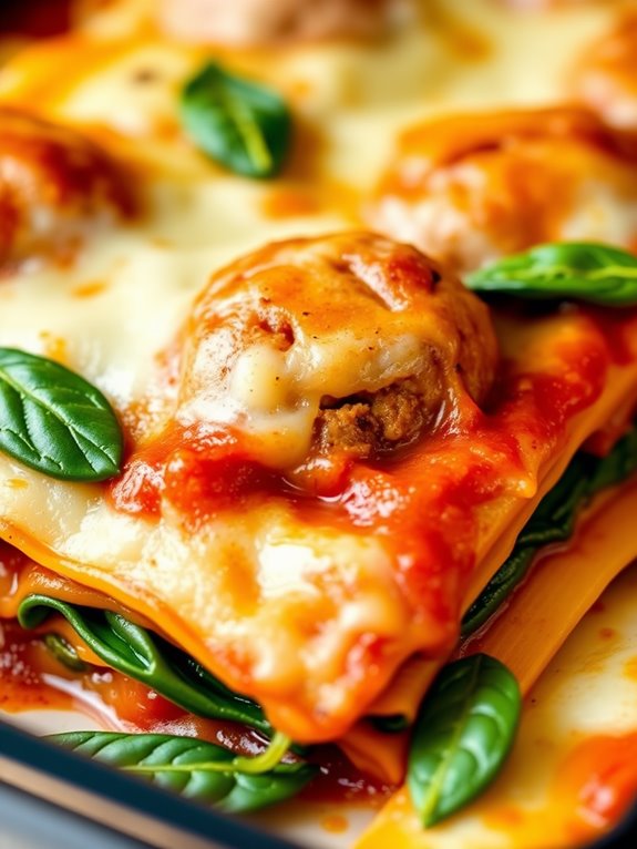 meatball spinach lasagna recipe