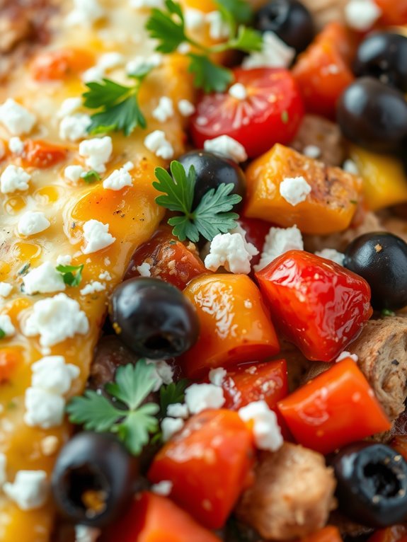 mediterranean chicken fajita casserole