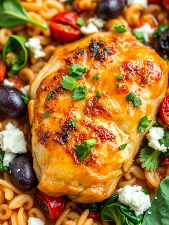 mediterranean chicken orzo casserole