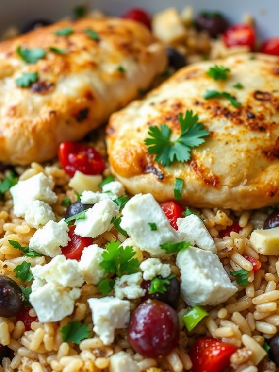 mediterranean chicken rice bake