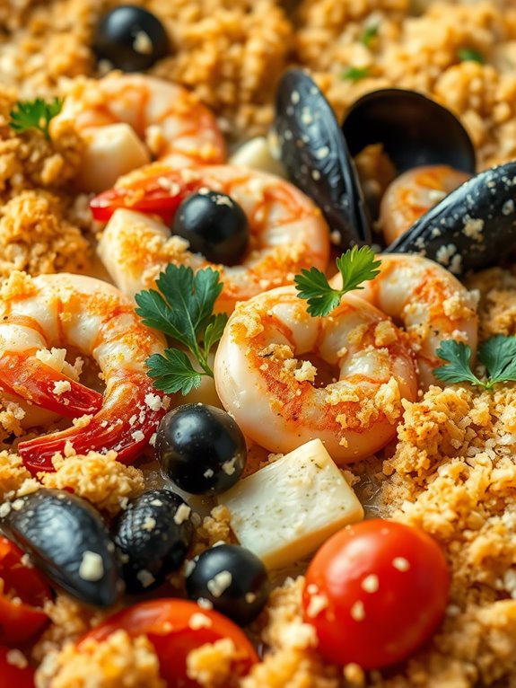 mediterranean inspired seafood dish