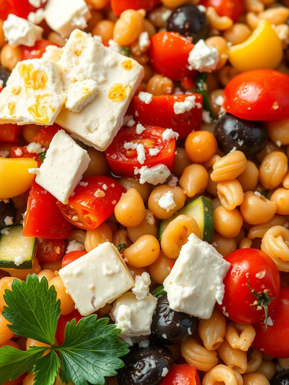 mediterranean orzo chickpea casserole